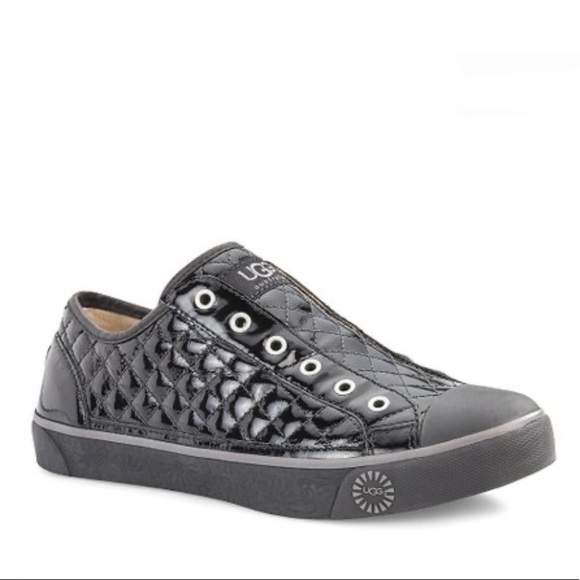 UGG Shoes - UGG Black Laela Quilted Patent Sneaker